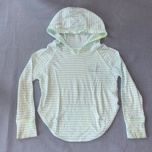Vineyard Vines Girls Mint & White Striped Hoodie